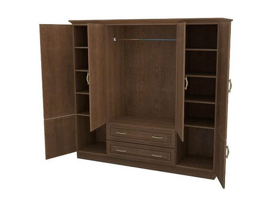 Шкаф №3 (бук/лдсп), 4 створки 3 (фото)